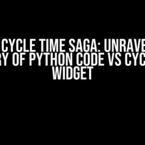 Average Cycle Time Saga: Unraveling the Mystery of Python Code vs Cycle Time Widget