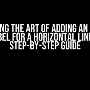 Mastering the Art of Adding an Indicate Label for a Horizontal Line: A Step-by-Step Guide